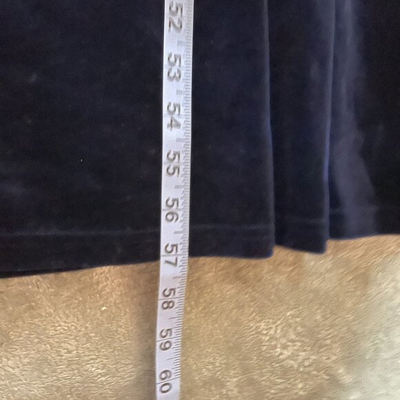 Women Dark Romantic Whimsigoth Dark Blue Velvet Flutter Sleeve Maxi Wrap Dress S - Picture 9 of 11